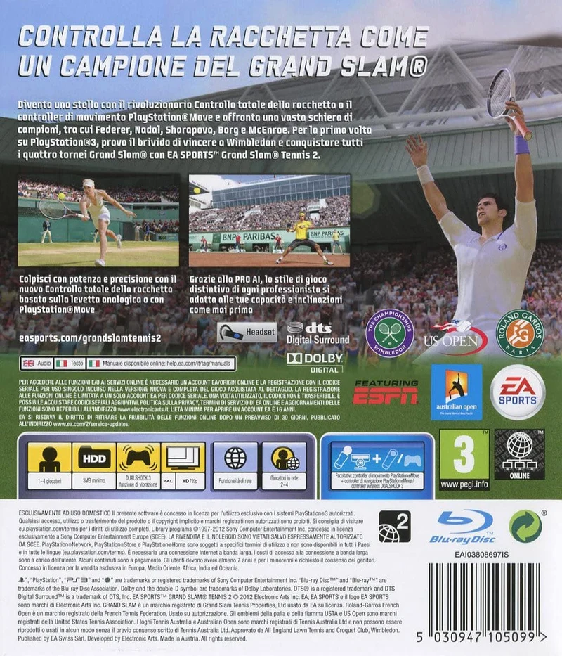 GRAND SLAM TENNIS 2 PE3