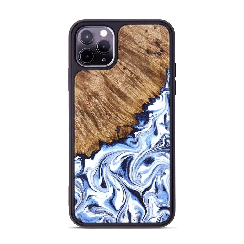 iPhone 11 Pro Max Wood Phone Case - Gerardo (Blue, 829664)