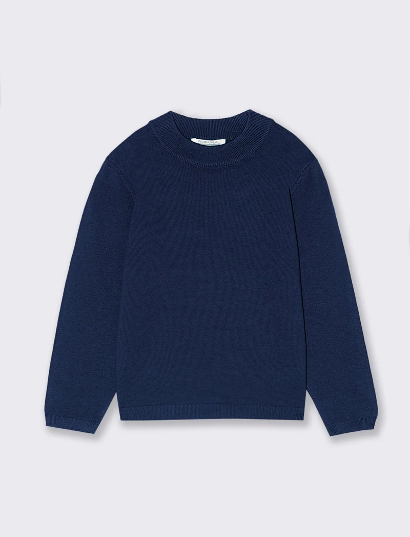MAGLIA viscosa nylon - Blu