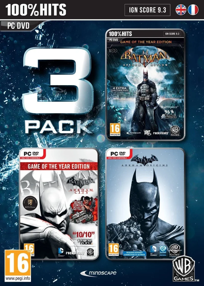 BATMAN 3 PACK PC EDIZIONE REGNO UNITO