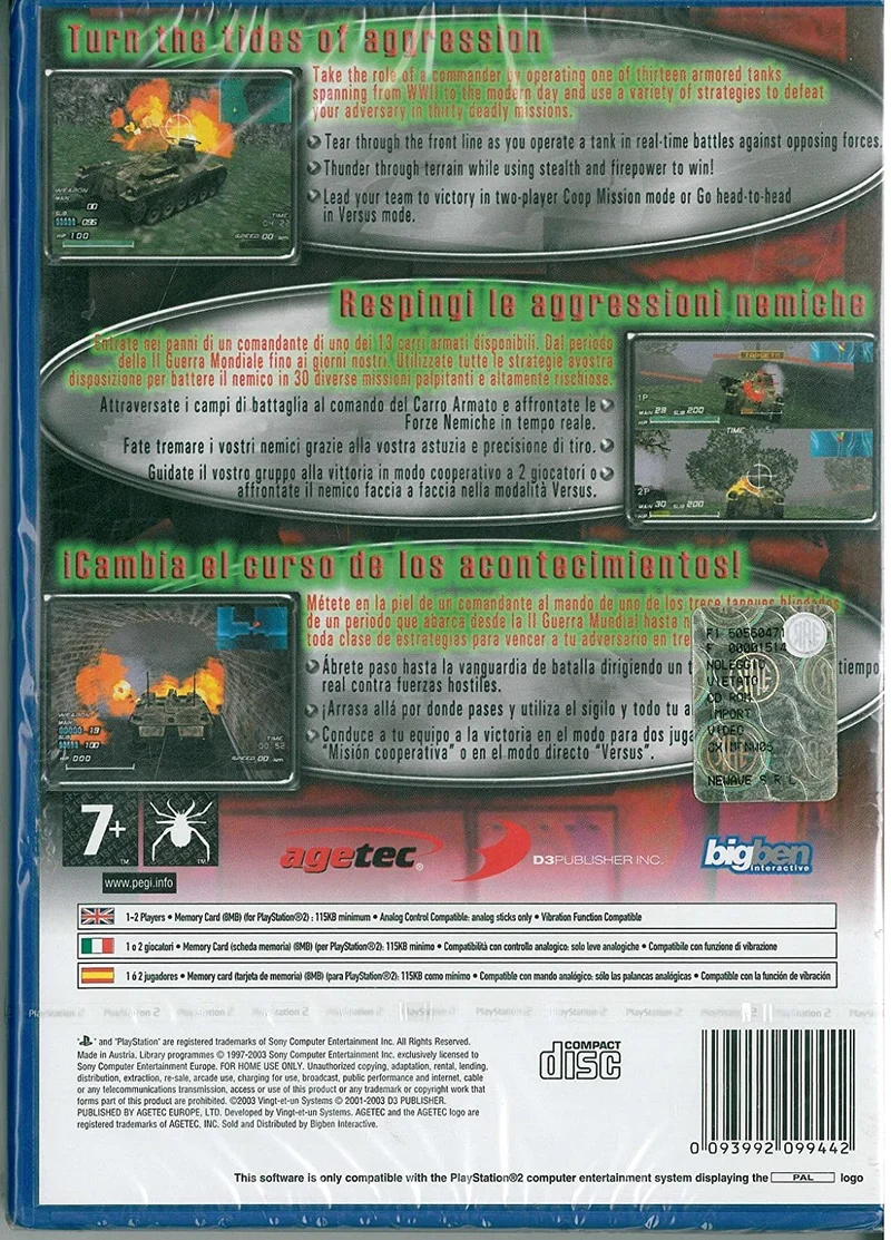 TANK ELITE PS2