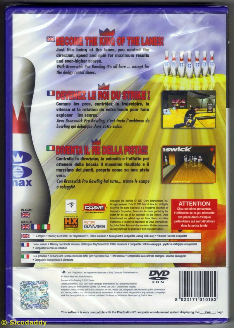 BRUNSWICK PRO BOWLING PS2