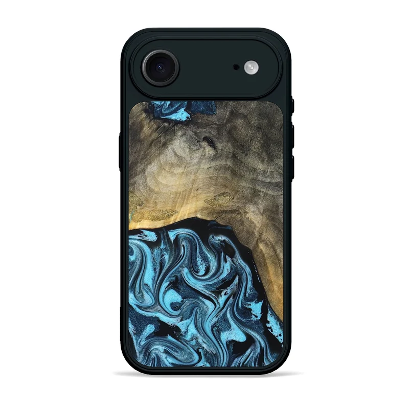 iPhone 17 Air Wood Phone Case - Izael (Blue, 829669)