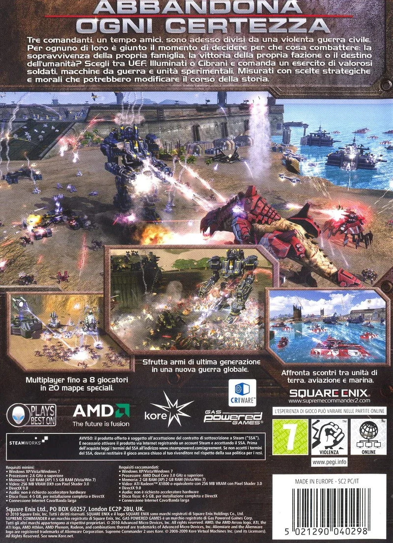 SUPREME COMMANDER 2 PC EDIZIONE ITALIANA