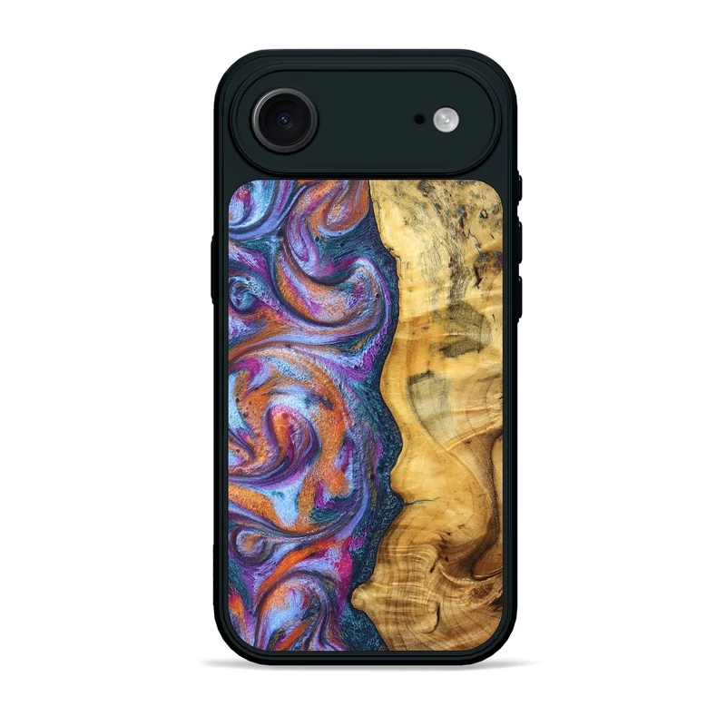 iPhone 17 Air Wood Phone Case - Tiara (Blue, 829402)