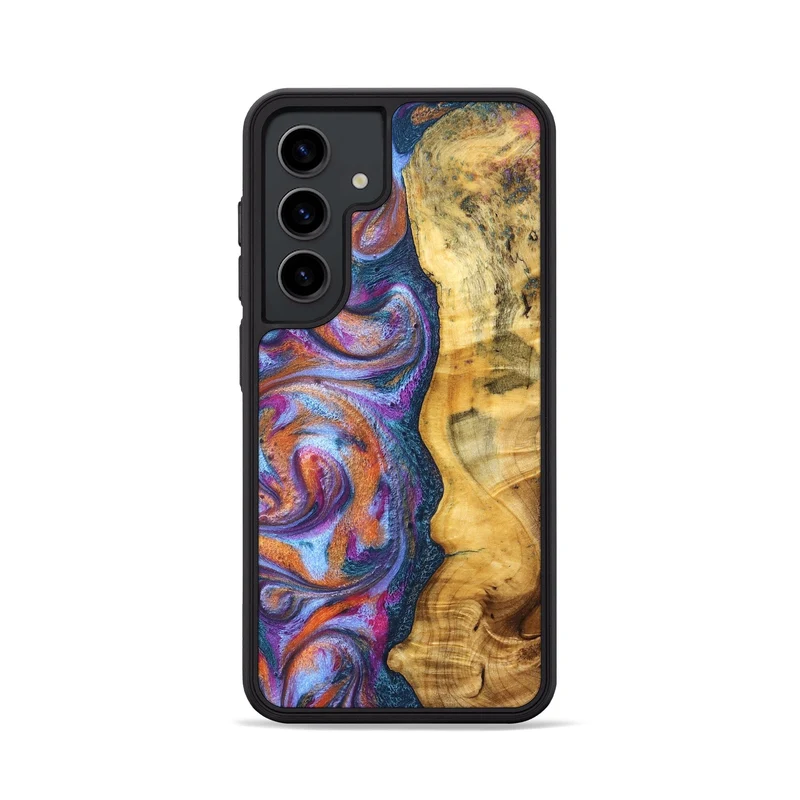 Galaxy S24 Wood Phone Case - Tiara (Blue, 829402)