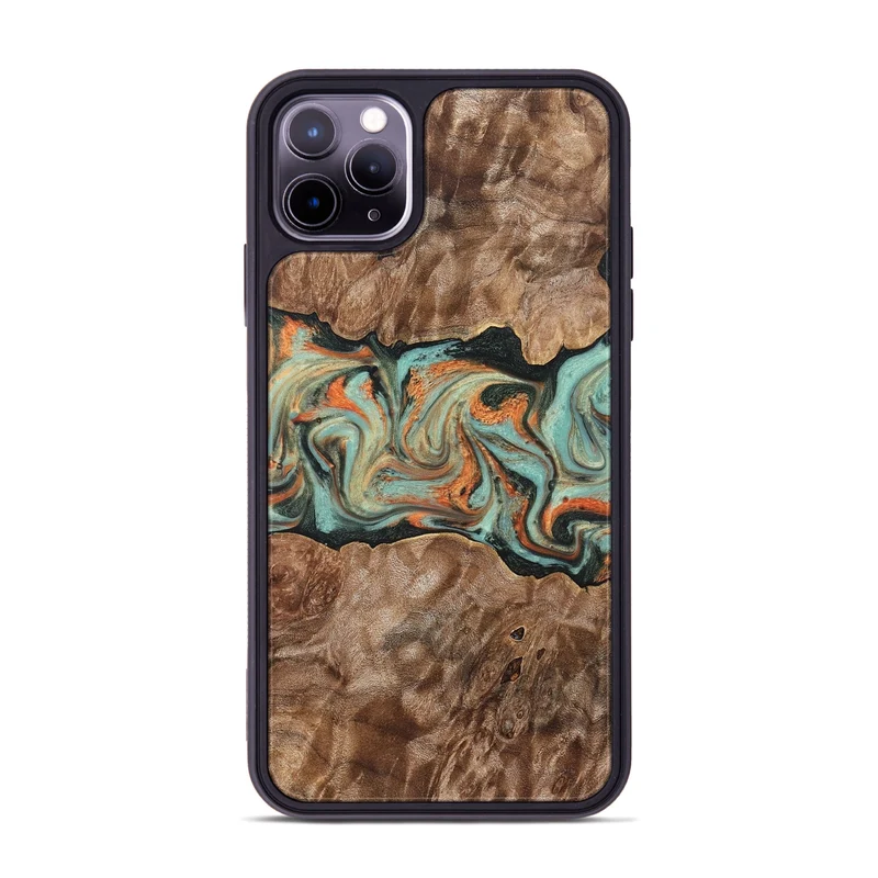 iPhone 11 Pro Max Wood Phone Case - Brandyn (Green, 829395)