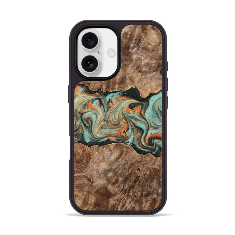 iPhone 17 Wood Phone Case - Brandyn (Green, 829395)