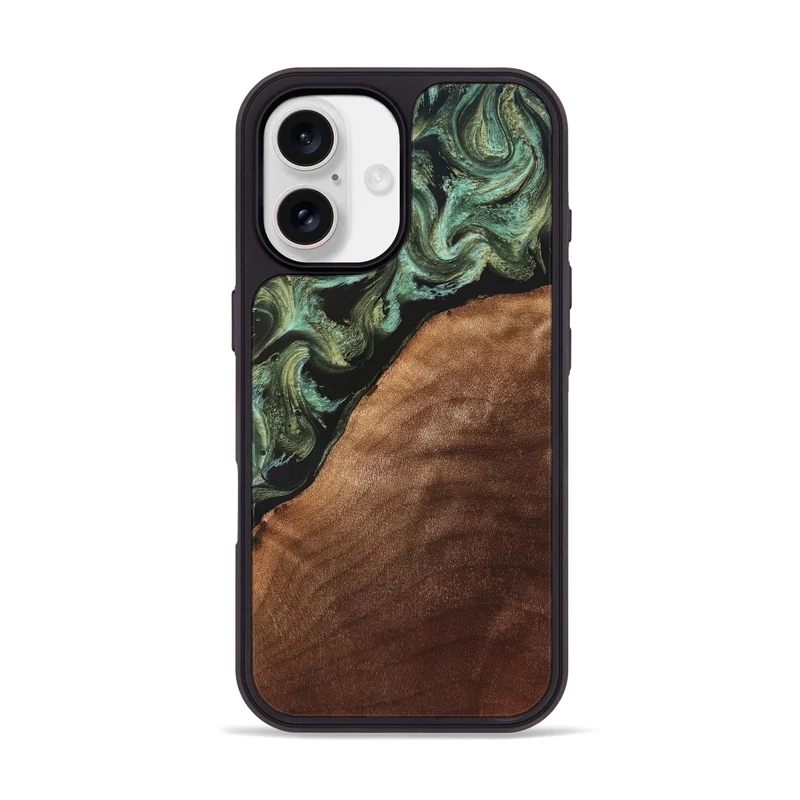 iPhone 17 Wood Phone Case - Meilani (Green, 829391)
