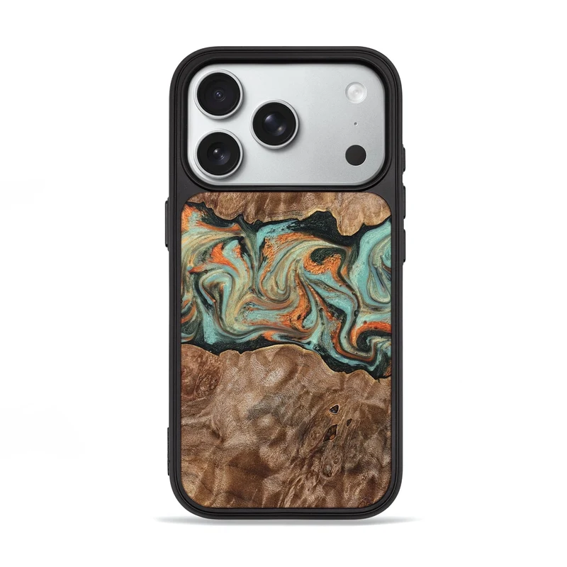iPhone 18 Pro Wood Phone Case - Brandyn (Green, 829395)