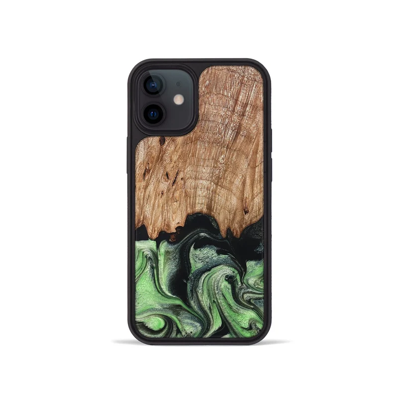 iPhone 12 mini Wood Phone Case - Maximus (Green, 829389)