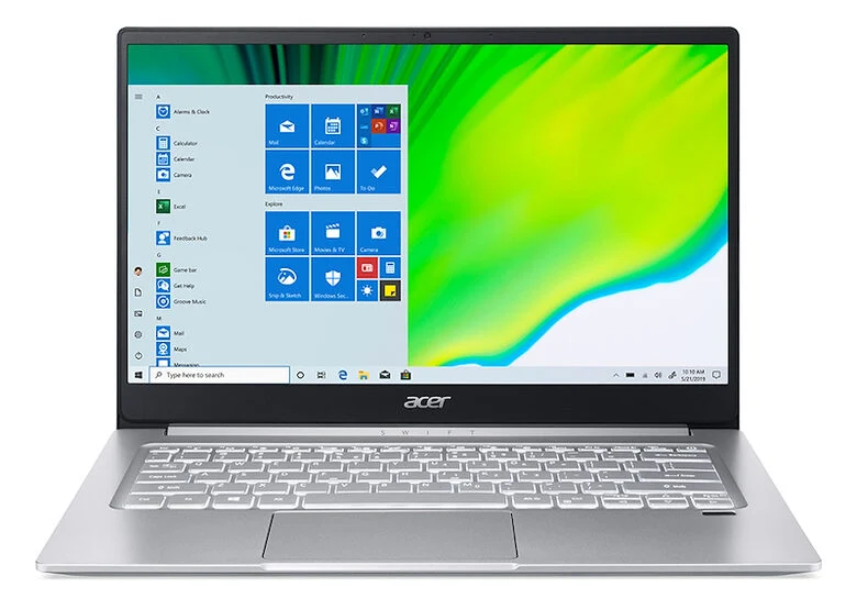Acer Swift 3 SF314-42-R1CX Computer portatile 35,6 cm (14") Full HD AMD Ryzen 3 8 GB DDR4-SDRAM 512 GB SSD Wi-Fi 6 (802.11ax) Windows 10 Home Argento