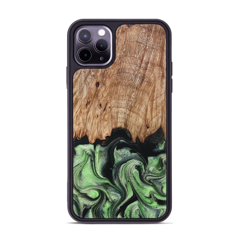 iPhone 11 Pro Max Wood Phone Case - Maximus (Green, 829389)