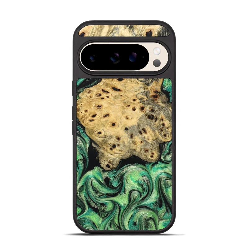 Pixel 10 Pro Wood Phone Case - Stella (Green, 829394)