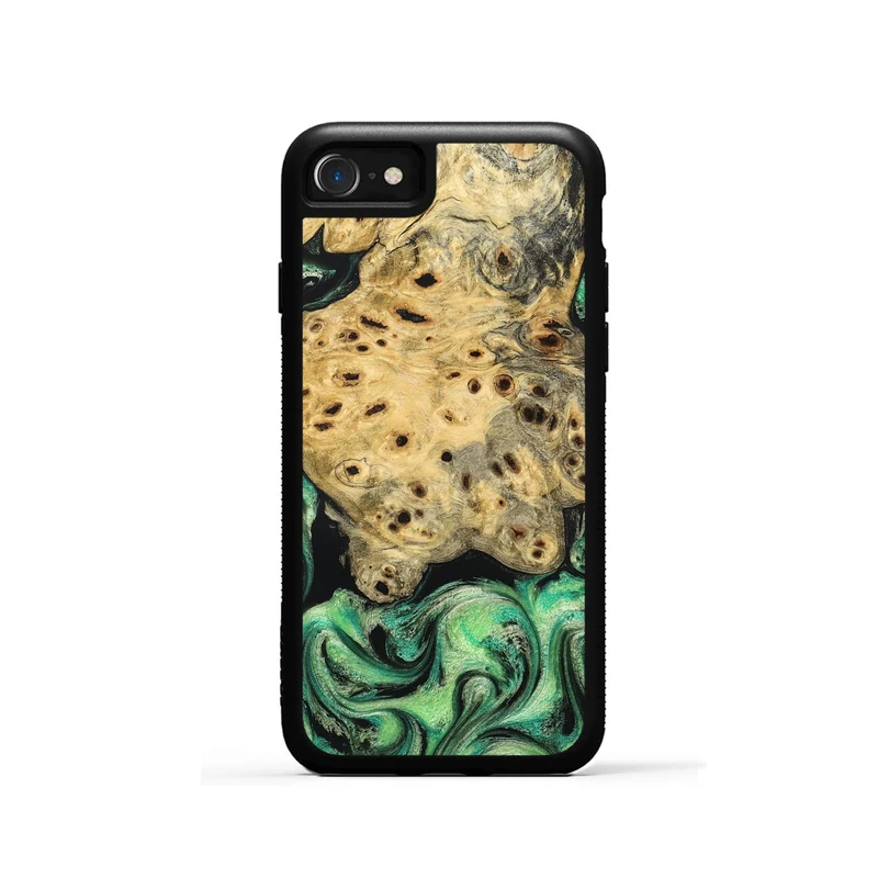 iPhone SE Wood Phone Case - Stella (Green, 829394)