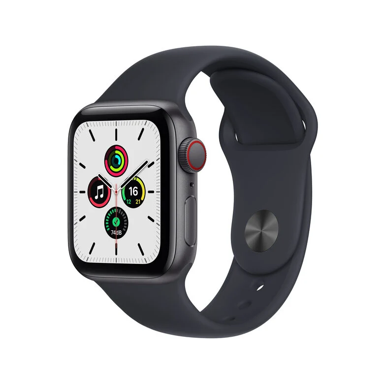 Apple Watch SE GPS + Cellular, 40mm Cassa in Alluminio Grigio scuro con Cinturino Sport Mezzanotte