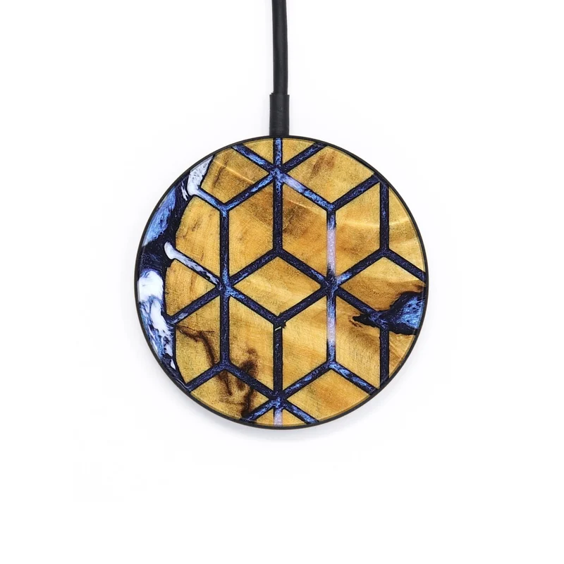 Circle Wood Wireless Charger - Keshawn (Pattern, 829364)