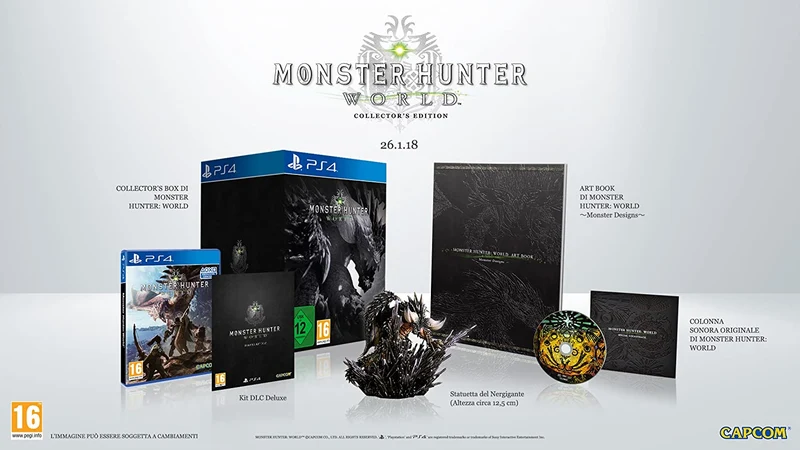 MONSTER HUNTER WORLD COLLECTOR'S EDITION PLAYSTATION 4 EDIZIONE GIAPPONESE