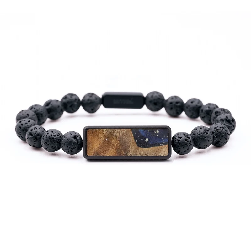 Lava Bead Wood Bracelet - Niko (Cosmos, 829601)