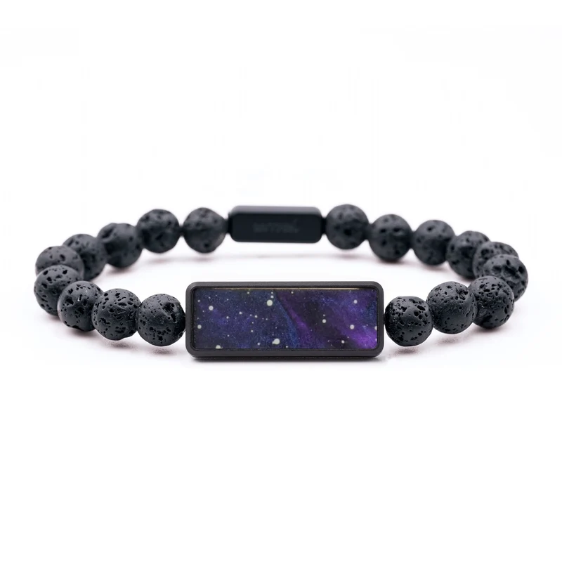 Lava Bead Wood Bracelet - Felicia (Cosmos, 829595)