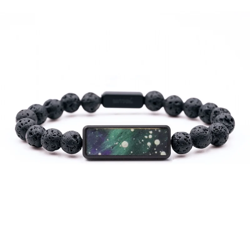 Lava Bead Wood Bracelet - Agnes (Cosmos, 829594)