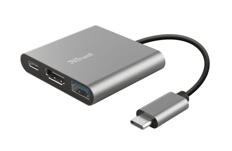Trust Dalyx USB 3.2 Gen 1 (3.1 Gen 1) Type-C 5 Mbit/s Alluminio, Nero