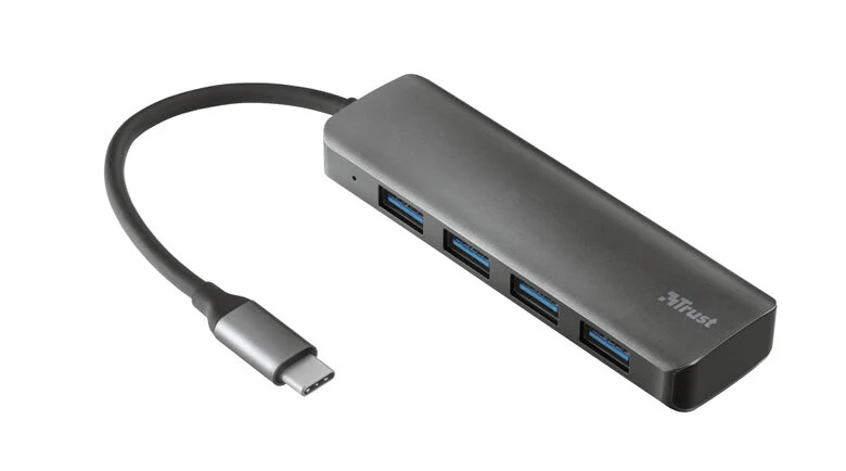 Trust 23328 hub di interfaccia USB 3.2 Gen 1 (3.1 Gen 1) Type-A 5000 Mbit/s Grigio