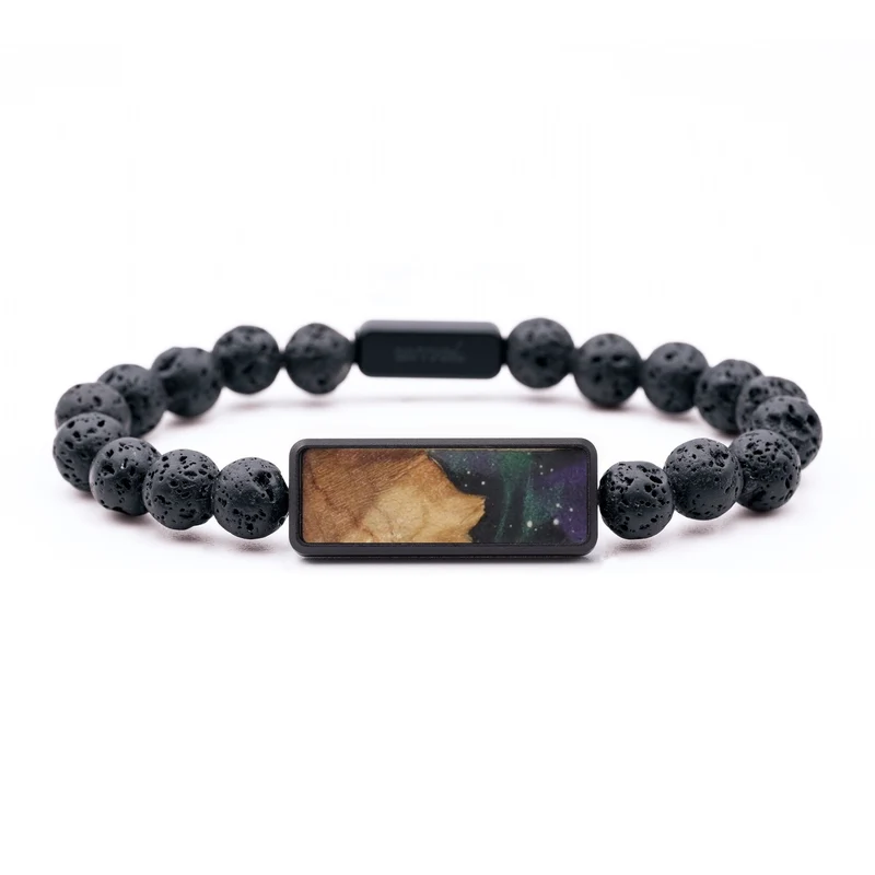 Lava Bead Wood Bracelet - Pamela (Cosmos, 829582)