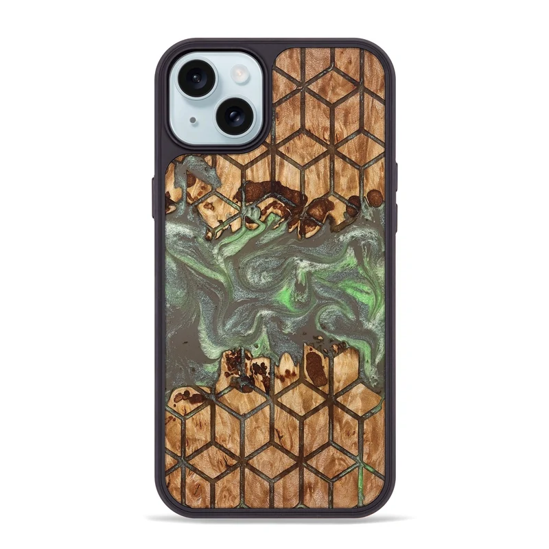 iPhone 15 Plus Wood Phone Case - Marcie (Pattern, 829362)