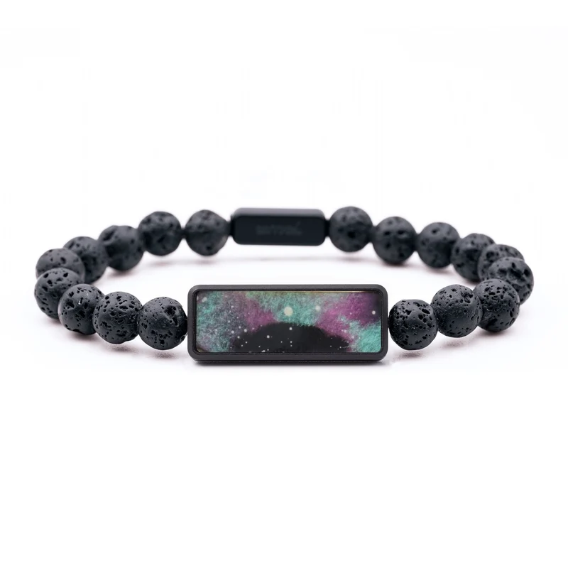 Lava Bead Wood Bracelet - Leigh (Cosmos, 829570)