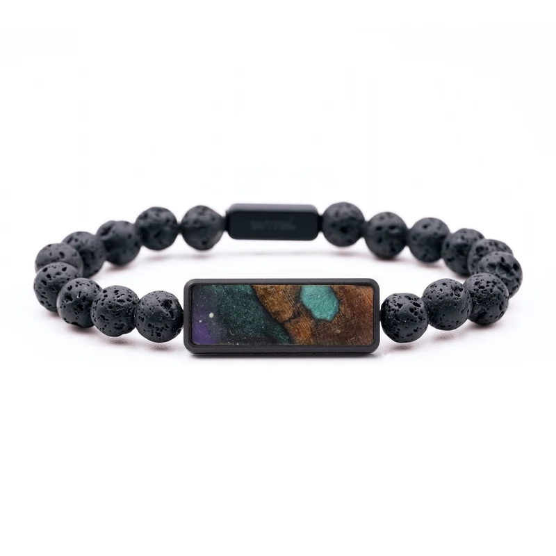 Lava Bead Wood Bracelet - Gina (Cosmos, 829568)
