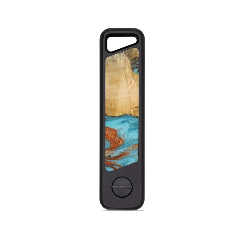 EDC Wood KeyHolder - Carter (Teal & Gold, 829545)