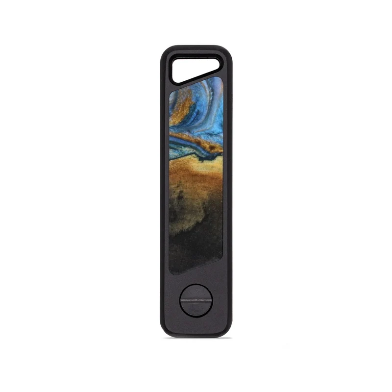 EDC Wood KeyHolder - Carissa (Teal & Gold, 829544)