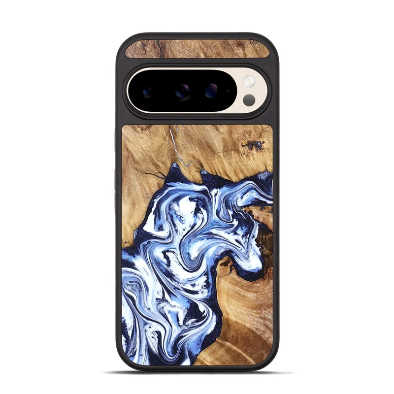 Pixel 10 Pro Wood Phone Case - Paxton (Blue, 829358)