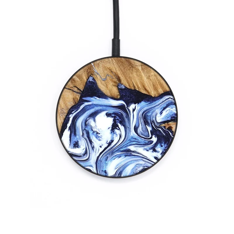 Circle Wood Wireless Charger - Paxton (Blue, 829358)