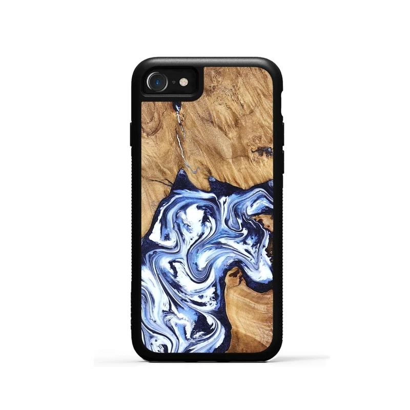 iPhone SE Wood Phone Case - Paxton (Blue, 829358)