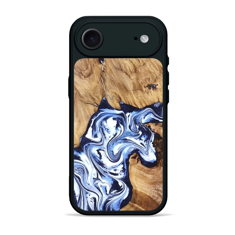 iPhone 17 Air Wood Phone Case - Paxton (Blue, 829358)