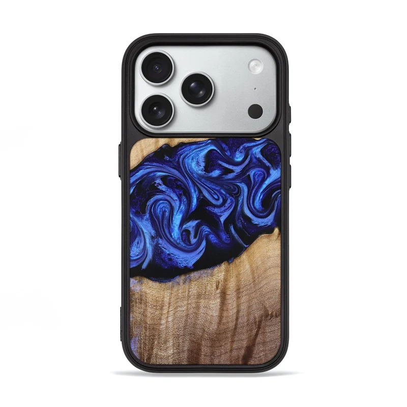 iPhone 18 Pro Wood Phone Case - Manilla (Blue, 829384)