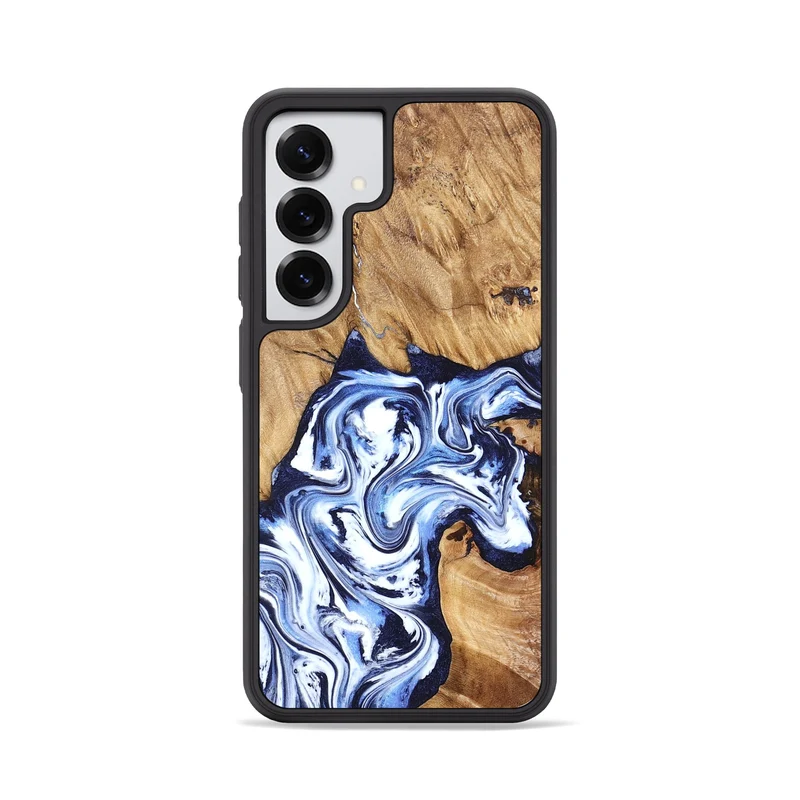 Galaxy S25 Wood Phone Case - Paxton (Blue, 829358)