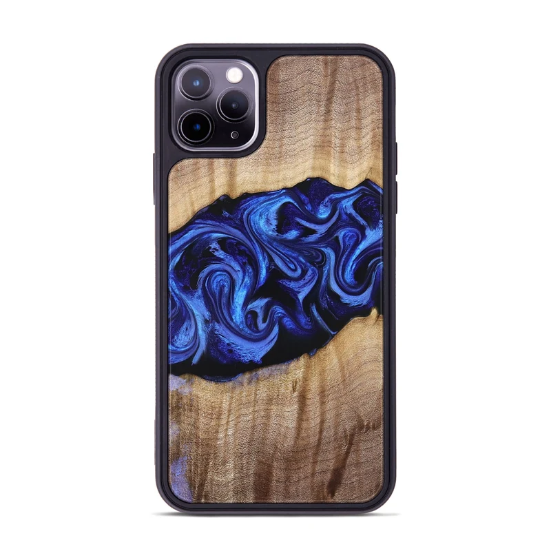 iPhone 11 Pro Max Wood Phone Case - Manilla (Blue, 829384)