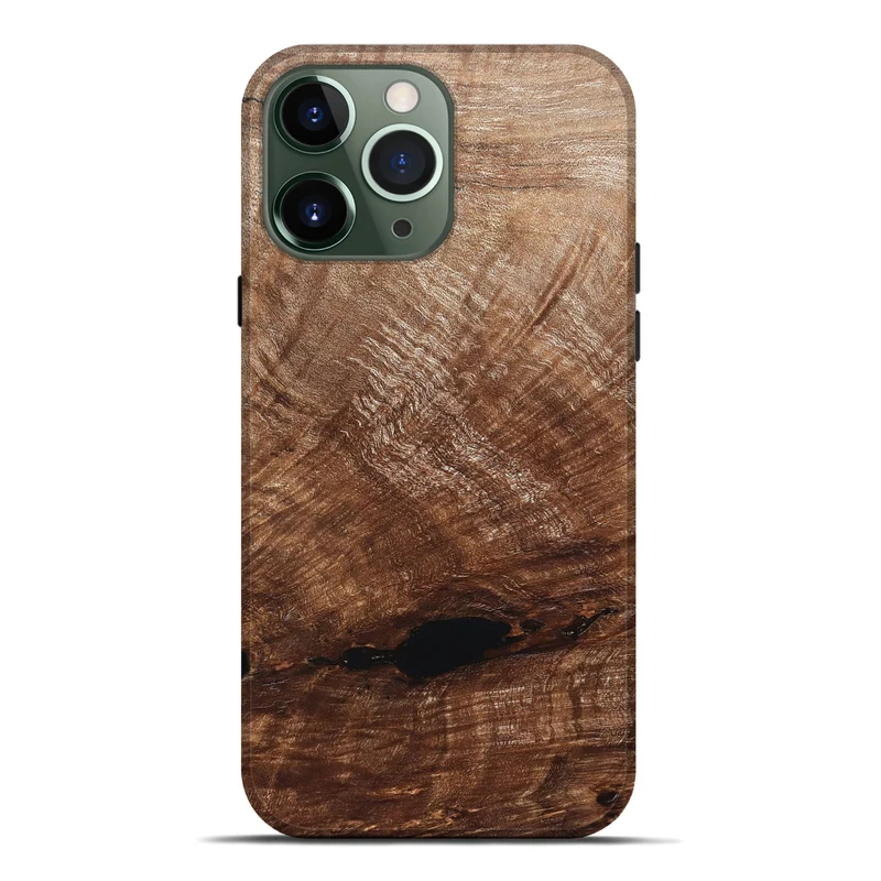 iPhone 13 Pro Max Wood Live Edge Phone Case - Amirah (Solid Wood, 829474)