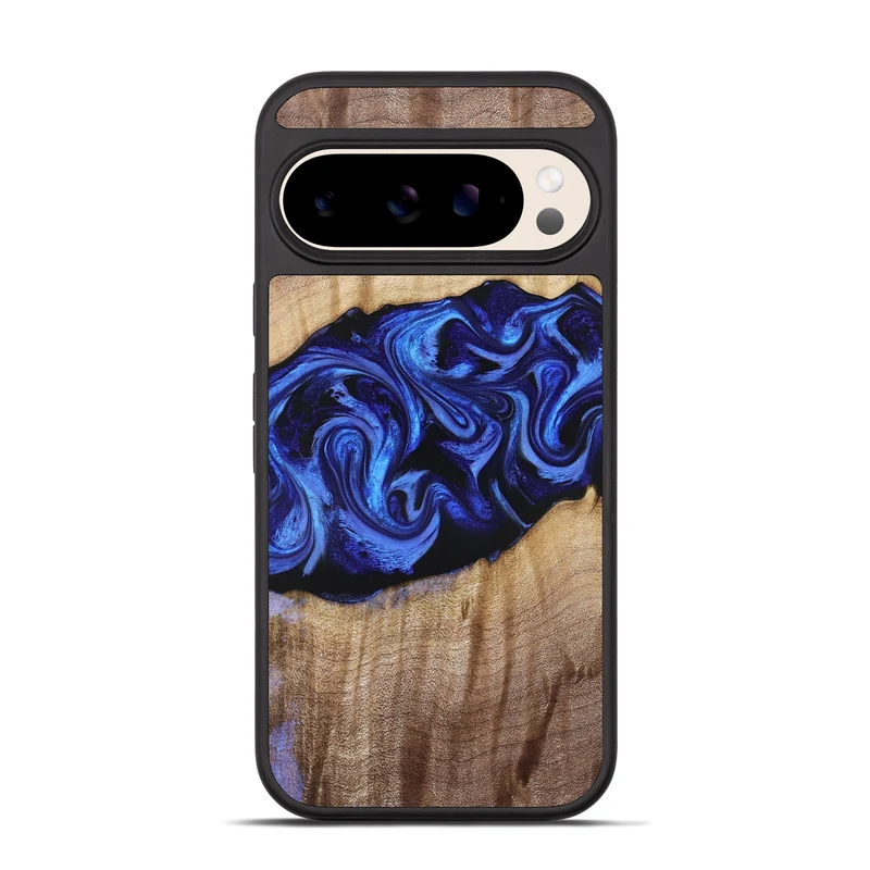 Pixel 10 Pro Wood Phone Case - Manilla (Blue, 829384)