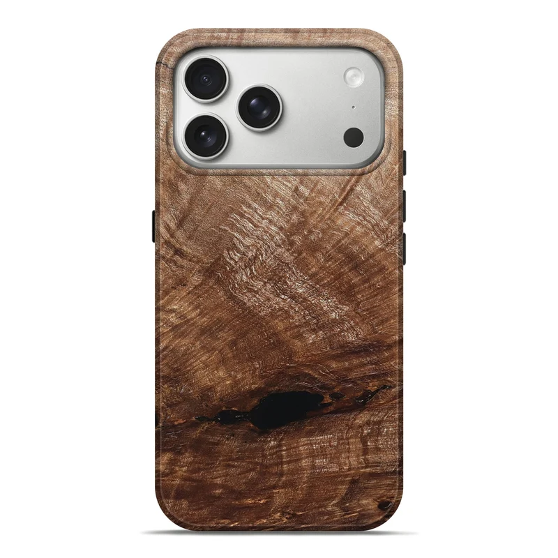 iPhone 17 Pro Max Wood Live Edge Phone Case - Amirah (Solid Wood, 829474)