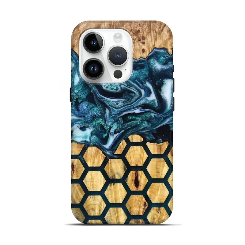 iPhone 15 Pro Wood Live Edge Phone Case - Leora (Pattern, 829475)