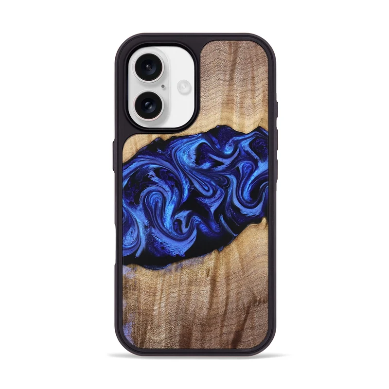 iPhone 17 Wood Phone Case - Manilla (Blue, 829384)