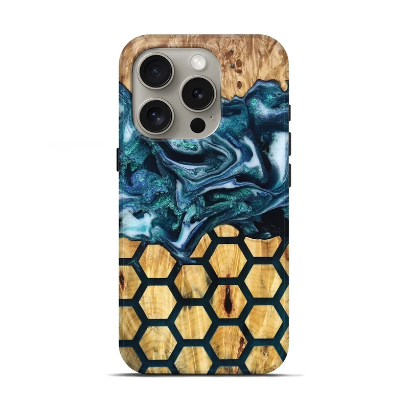 iPhone 16 Pro Wood Live Edge Phone Case - Leora (Pattern, 829475)