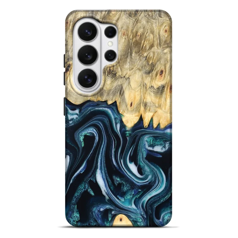 Galaxy S26 Ultra Wood Live Edge Phone Case - Esta (Blue, 829480)