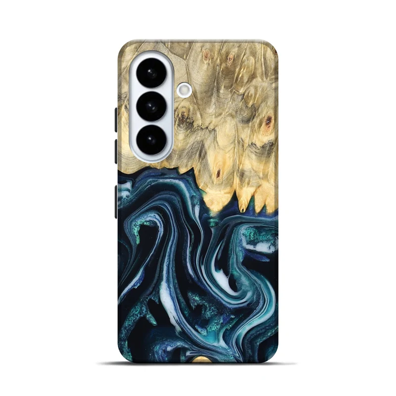 Galaxy S26 Wood Live Edge Phone Case - Esta (Blue, 829480)