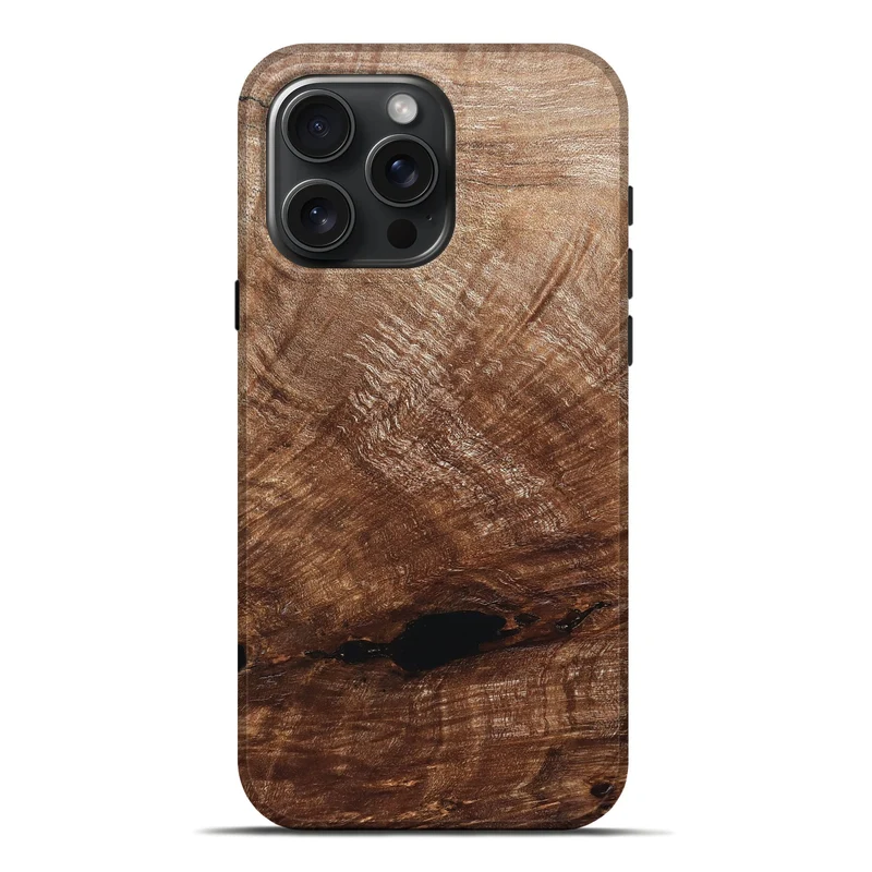iPhone 16 Pro Max Wood Live Edge Phone Case - Amirah (Solid Wood, 829474)