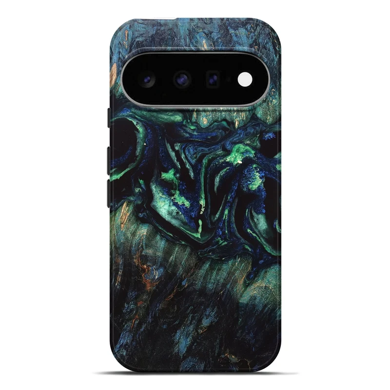 Pixel 11 Pro XL Wood Live Edge Phone Case - Jahmir (Blue, 829473)